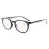 Spring Hinges Classic Retro Style Computer Reading Glasses (Amber Tinted Lenses, Black) +0.75