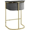 thumbnail image 2 of Meridian Furniture Donatella Grey Velvet Stool, 2 of 5