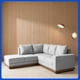 thumbnail image 1 of Sala Esquinera Izquierda Easy Living Tous Gris Claro en L tapizada con estructura de madera de pino, 1 of 6