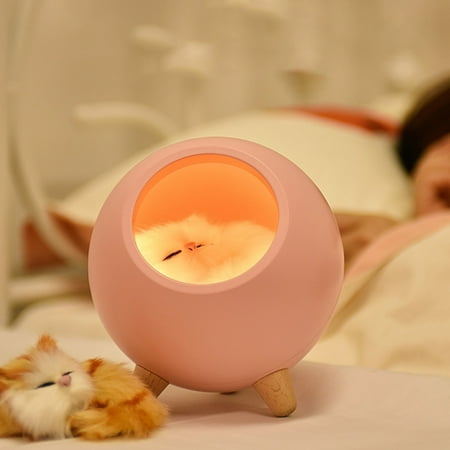 

Bluethy Cats Pet House LED Night Light Stepless Dimmable USB Rechargeable Bedside Lamp