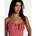 thumbnail image 4 of Kacey Lee Women's and Women's Plus Tie Neck Scoop Back One Piece Swimsuit, Sizes XS-3X, 4 of 5