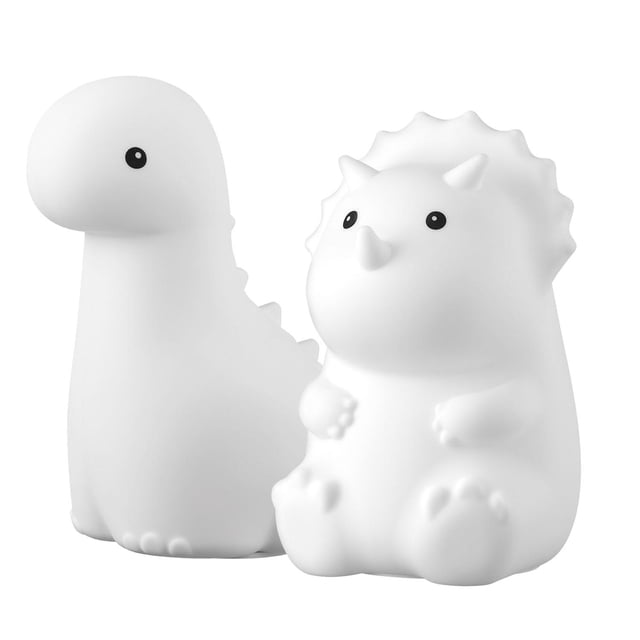 Globe Electric Dinosaur Duo Veilleuse en Silicone LED Changeant de Couleur avec Télécommande