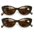 thumbnail image 2 of 2 Pairs BIFOCAL Women Outdoor Reading Sunglasses - Vintage Readers Cateye Tortoise Black, 2 of 4