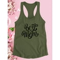 thumbnail image 3 of Best Mom Cute Calligraphy Racerback Tank Women -Image by Shutterstock, Female Medium, 3 of 4