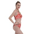 thumbnail image 4 of Vsdgher Womens High Waisted Bikini Sets Two Piece Swimsuit Red Strawberry Print Tummy Control Bathing Suit-Small, 4 of 8