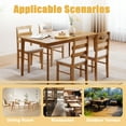 thumbnail image 2 of Homefun 5 Piece Solid Wood Dining Set Natural Wood Grain Rectangle Table 4 Chairs Farmhouse Kitchen Table Set, 2 of 7