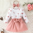 thumbnail image 3 of MEZZALL Newborn Girls Long Sleeve Prints Princess Dress Dance Party Dresses Fall Winter Clothes Breathable Sundress, Pink, 3-6 Months, 3 of 8