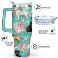 thumbnail image 3 of Cute Canine Design 40oz Water Bottle - BPA Free Dog Lovers Tumbler with Handle & Straw - Gift for Women Coffee Mug, 3 of 7