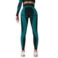 thumbnail image 7 of WLJ Women Color Block High Waist Butt Lift Tummy Control Yoga Pants, 7 of 7