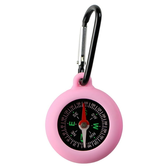GJX Compass Hiking Survival,High-Visibility Night Sight Compass for Kids,Waterproof Function Military Gear,Pink