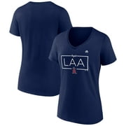 Women's Fanatics Branded Navy Los Angeles Angels Top Billing V-Neck T-Shirt