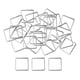 thumbnail image 1 of 30 Uds. de abalorios cuadrados geométricos Macarena de acero inoxidable conectores de aro de plata, 1 of 8