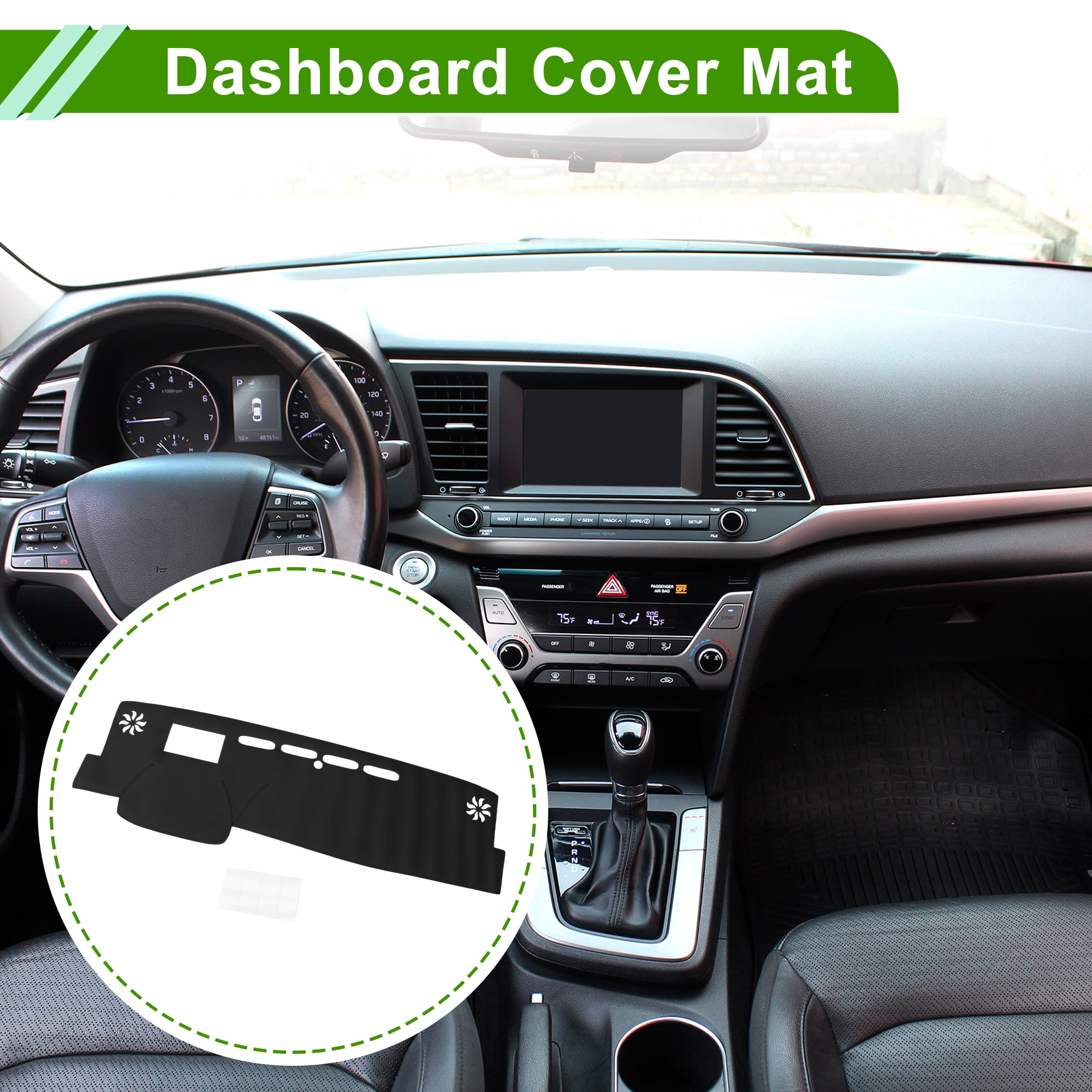 Unique Bargains Dash Cover for Toyota Camry 2018-2023 Dash Cover Mat Black Black Line 1 Pcs