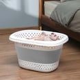 thumbnail image 3 of Clearance! Collapsible Plastic Laundry Basket - 30L(7.9 Gallon) Foldable Small Laundry Basket with Handles, for Laundry, Camping, Indoor and Outdoor, 3 of 5