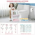 thumbnail image 3 of Orzbow 2-IN-1 Potty Seat with Stability Splash Guard, Anti-Slip Pad and Adjustable Ladder for Toddler, Pink, 3 of 7