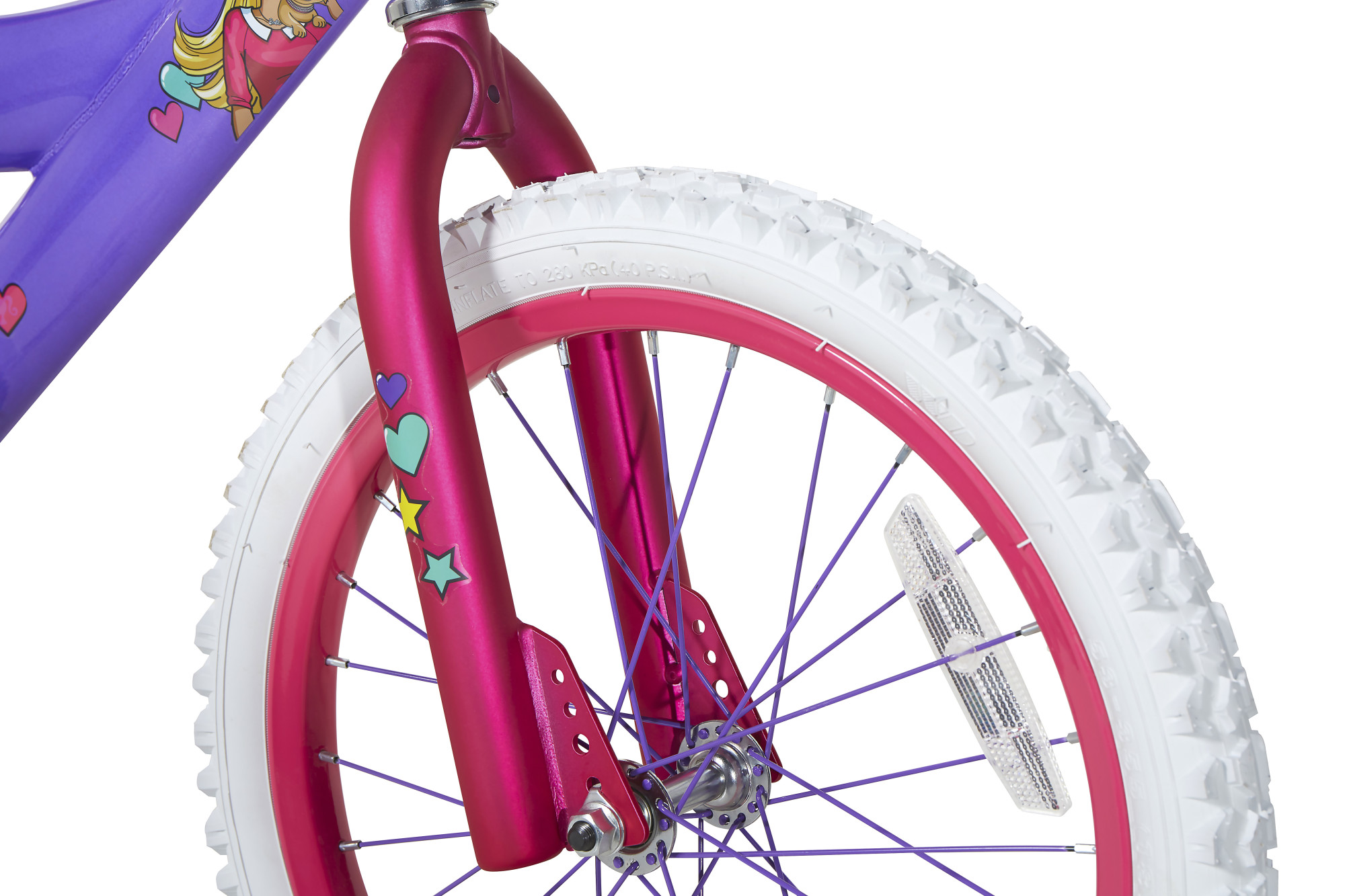 Dynacraft Barbie 18-Inch Girls BMX Bike For Age 6-9 Years - image 4 of 10