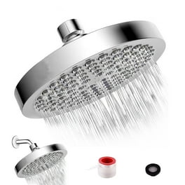 WASSERN Pommeau de douche à main haute pression 3 voies 148 jets économie d' eau Bouton de déclenchement Chrome 152,4 cm Tuyau en acier inoxydable