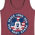 thumbnail image 3 of Disney - Americana - Mickey Peace Love Usa - Women's Racerback Tank Top, 3 of 5