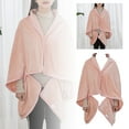 thumbnail image 3 of Wearable Blanket with Buttons Ultra Soft Warm Wrap Shawl Poncho for Women Comfy Office Chair Lap Sofa Bed Travel Cape Cover All Season Cozy Throw, 3 of 6