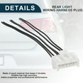 thumbnail image 4 of Conector del arnés de cableado de luz trasera Unique Bargains para Citroen Nemo 2008-2015 | Conector de socket de luz trasera 1 juego, 4 of 6