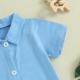 thumbnail image 6 of Bagilaanoe Newborn Baby Boys Shirt Jumpsuit Short Sleeve Bodysuit 6M 12M 18M 24M Infant Summer One Piece Romper, 6 of 7