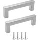 thumbnail image 2 of Tirador para muebles de 2 piezas Tirador para cajón Tirador para cocina Ancho del tubo 12 mm x 12 mm Distancia entre orificios 96 mm- kaili Sencillez, 2 of 5