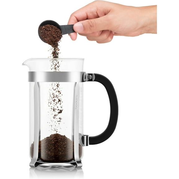 34oz Chambord French Press Coffee Maker, High-Heat Borosilicate Glass, Polished Stainless Steel