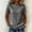 *Gray, variant on ClodeEU Women's Striped Round Neck Short Sleeve Blouse,Casual Summer Linen Blend Tee Army Green,Women's Plus L
