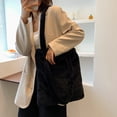 thumbnail image 4 of Minnieouse Bolso pequeño con estilo para mujer, bolsos de moda Retro de felpa prácticos, a la moda, nuevo bolso para mujer Bolsas de mensajero y de hombro blanco negro, 4 of 6