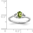 thumbnail image 2 of 925 Sterling Silver Rhodium-Plated Peridot Ring Size 9, 2 of 6