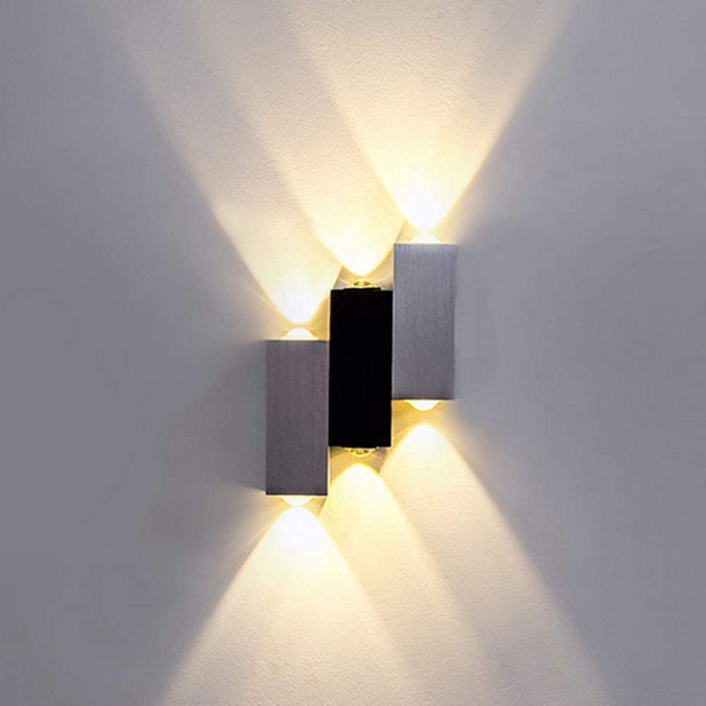 Louvra Wall Lamp 6 LEDs Indoor 6W Decorative Lamp Modern Creative Original Lighting Design Aluminum Lights for Bedroom Home Hallway Living Room Staircase Office Warm White Walmart