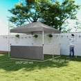 thumbnail image 3 of Outsunny 10' x 10' Pop Up Canopy Tent with 2 Half Sidewalls, Dark Grey, 3 of 10