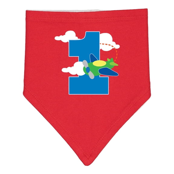 Inktastic 1st Birthday Airplane Pilot 1 Year Boys Baby Bandana Bib