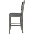 thumbnail image 6 of Counter Height Dining Chairs Set, Kitchen Chairs with Backrests Set of 2, Wooden Breakfast Side Chairs with Solid Legs, for Living Room, Dining Room, Gray, D8329, 6 of 9