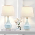 thumbnail image 1 of NATYSWAN Table Lamp Set of 2, Ceramic Table Lamp Classic Beside Lamps Nightstand Lamp Modern Table Lamp for Living Room, Bedroom & Office Rocker Swtich Sky Blue-LED Bulbs Included, 1 of 8
