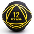 thumbnail image 1 of ZIVA Dual Grip Rubber Medicine Ball for Strength Training, Black, 12 Lbs, 1 of 8