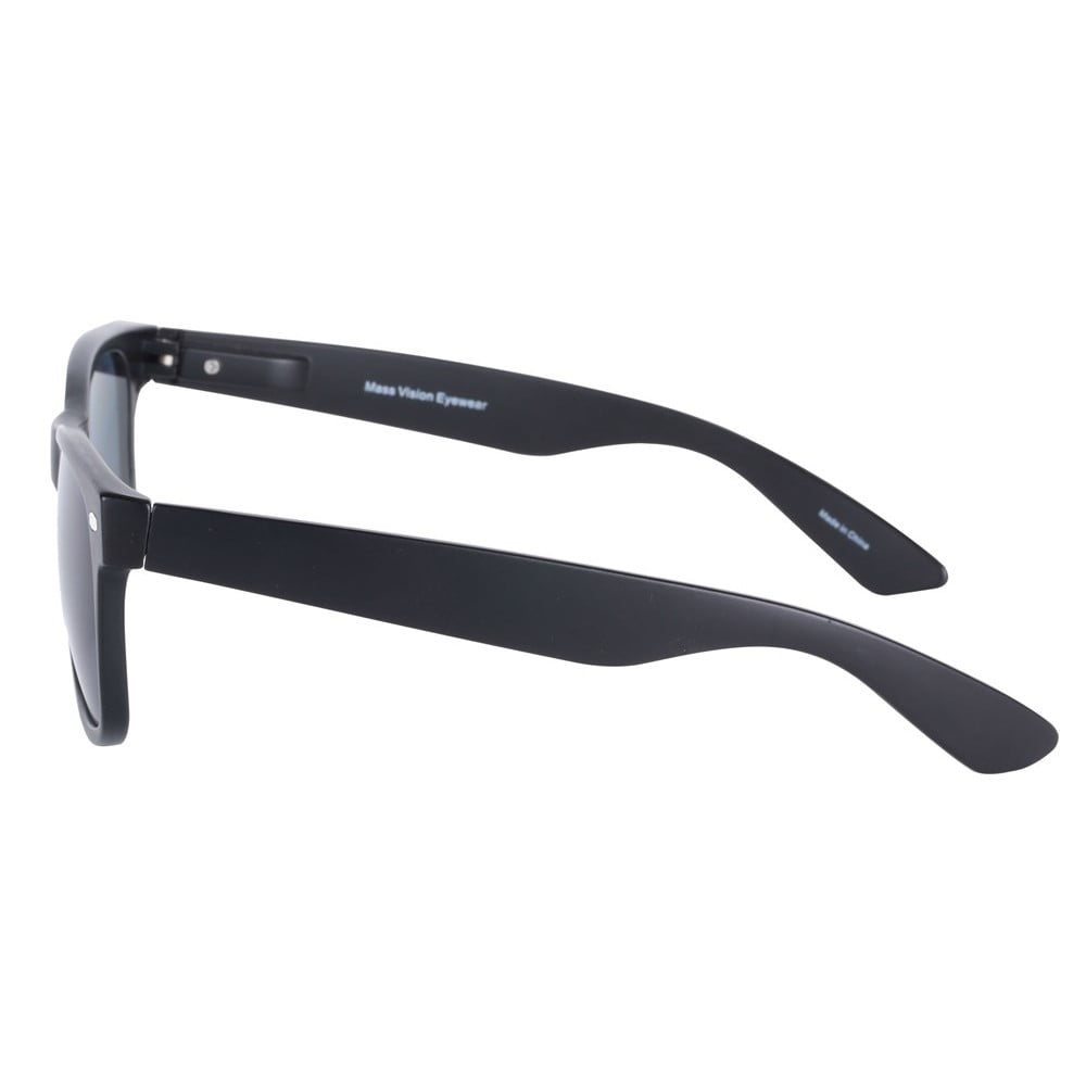 "Lovin Rays" Classic Polarized Nearly Invisible Line Bifocal Sunglasses - Matte Black - 2.00
