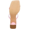 thumbnail image 4 of STEVE MADDEN Womens Pink Translucent Straps Padded Lilah Square Toe Block Heel Slip On Sandals Shoes 8.5 M, 4 of 4