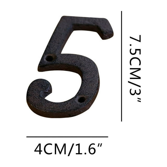 Meitianfacai Creative Alloy Wrought Iron Number Letter Creative DIY House Number