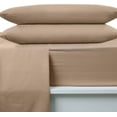 thumbnail image 4 of Soft Lightweight Brushed Cotton Blend Bed Sheet Set – 3-Piece Twin XL – Beige, 4 of 11