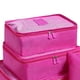 thumbnail image 2 of Bolsas De Almacenamiento De Viaje 6 unids/set bolsa de almacenamiento de equipaje bolsa de embalaje de viaje para ropa interior de zapatos (rosa roja), 2 of 7