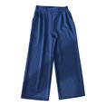 thumbnail image 5 of Alitao Dress Pants Women Petite Pants Women's Linen Pants Summer Wide Leg Work Dress Pants Casual Slacks Business Pant Cotton Linen Trouser With Pockets Work Pants Women Lounge Pants Women Blue XL, 5 of 8