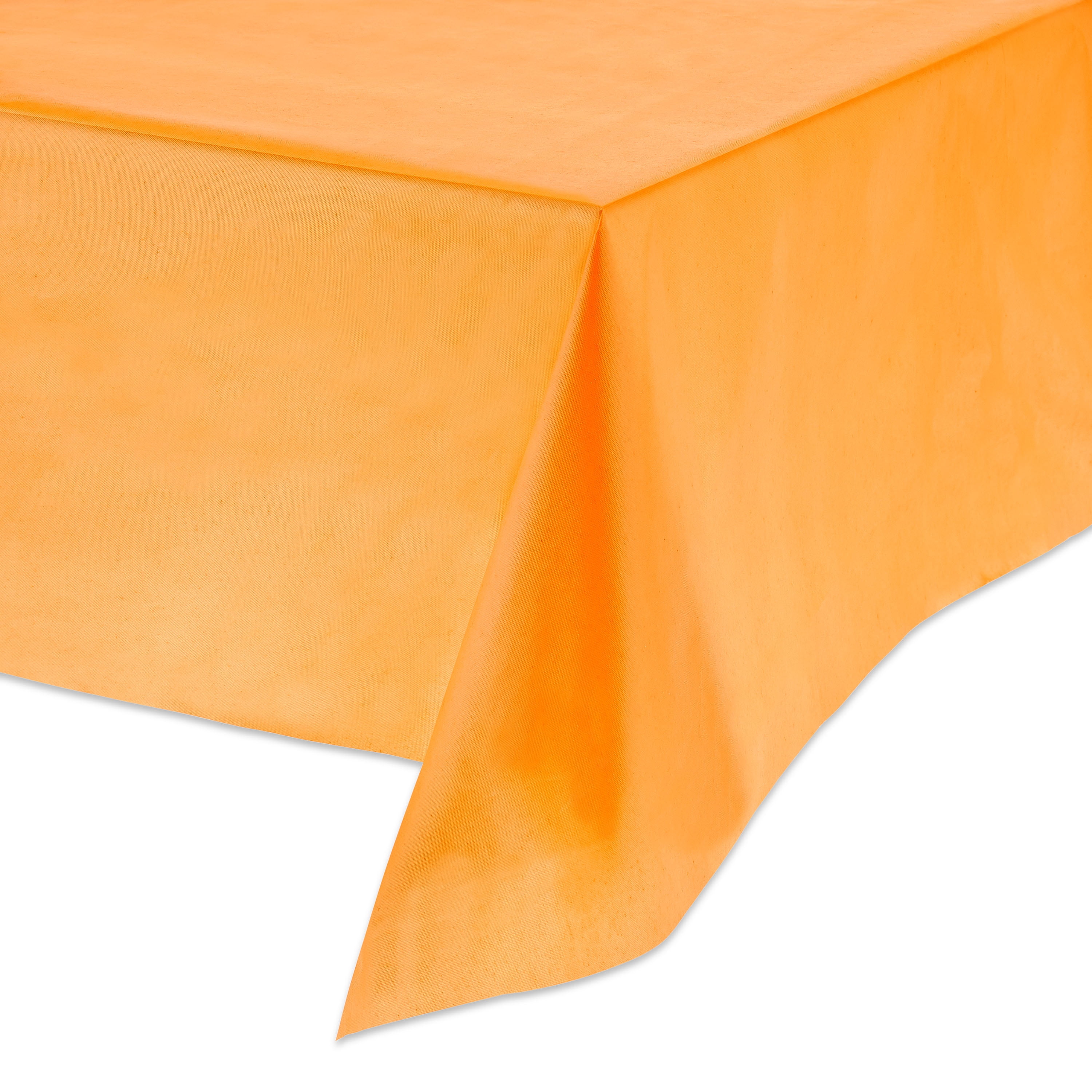 (6 pack) 1CT 54 IN x 108IN Orange Rectangular Plastic Table Covers by Way To Celebrate