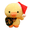 B, variant on Christmas Duck Plush Toy Stuffed Animal | Cute Cartoon Design Wearing Red Santa Hat Holding Candy Cane Accessory Christmas Gift Holiday Decoration