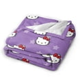 thumbnail image 3 of Hello Kitty Blanket, Super Soft Throw Blanket, Cozy Flannel Blankets For Boys Girls, Warm Blankets For Couch Sofa Bed, 80"X60", 3 of 9