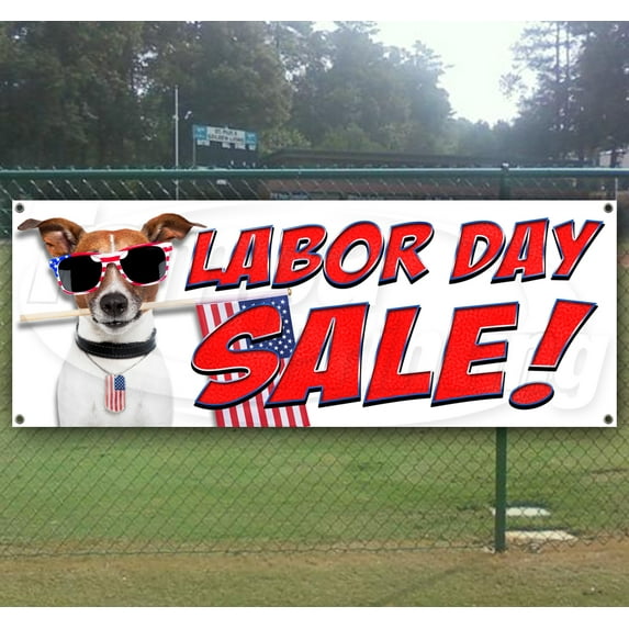 Labor Day Sale 13 oz Vinyl Banner With Metal Grommets