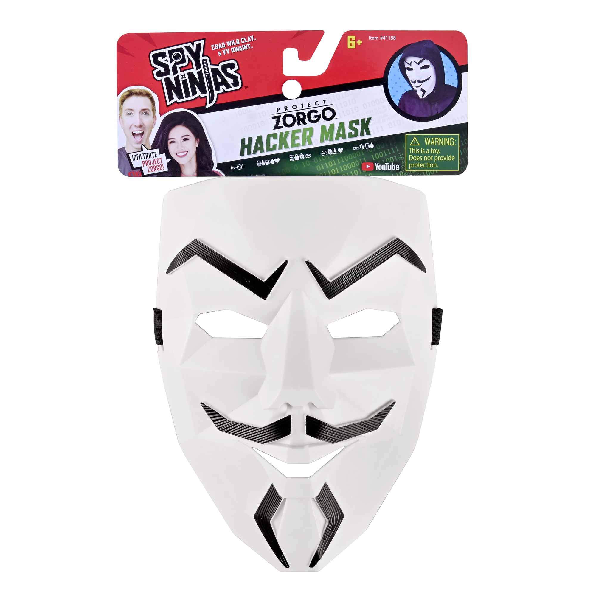 Buy Spy Ninjas Project Zorgo White Plastic Costume Mask For Tween
