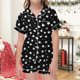 thumbnail image 2 of Odeerbi 2-12 Años Niños Niñas Pijama de Verano de Satén Con Solapa de Muesca Camisas de Manga Corta Conjunto de Shorts Suave Estampado de Estrellas Ropa de Dormir, 2 of 5