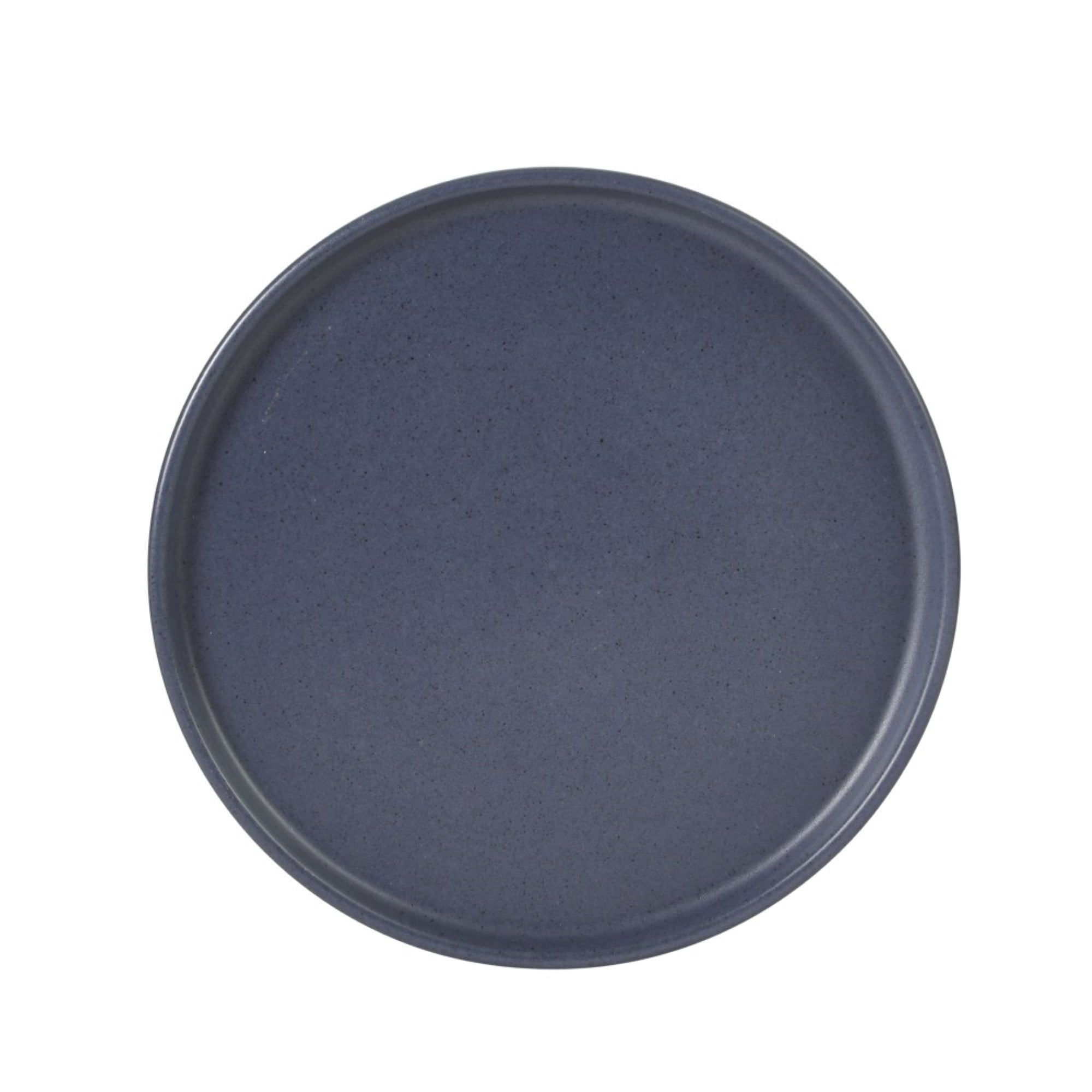 Gibson Elite Bayou Moon Plates and Bowls Sets, 16-Piece Blue Matte Stoneware Dinnerware Sets, Solid Color Reactive Glaze Dish Set