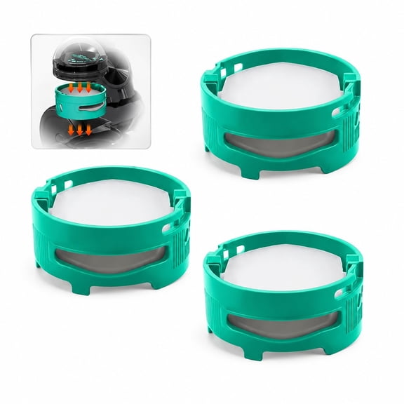 Compatible with Shark Odor Neutralizer Technology Vacuum Cartridges, 268ZQ3000, 3-Pack, Green